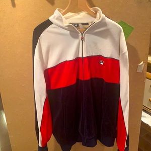 Men’s FILA velour XL zip up jacket